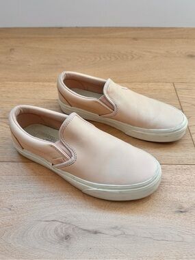 Vans Vegetable Tan Leather Slip On Sneaker Size 7.5